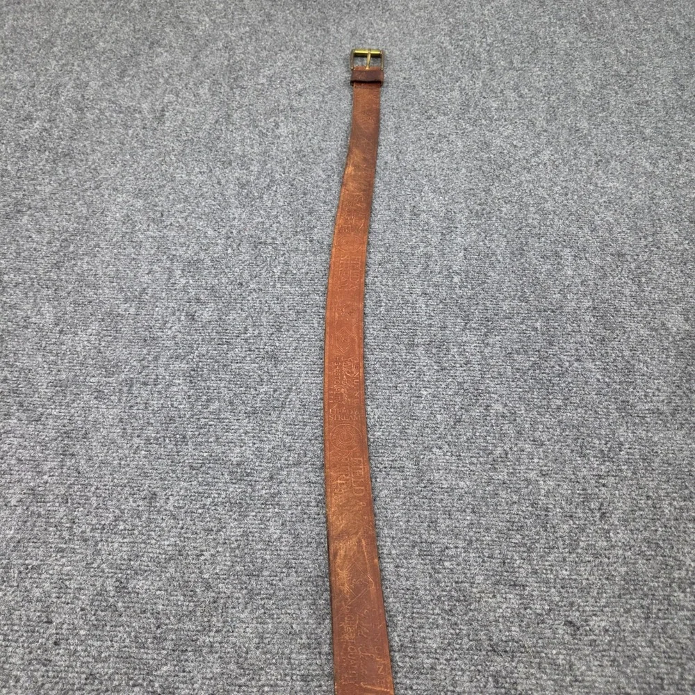 Field & Stream‎ Leather Belt Mens 40 Brown Distressed Rugged Outdoor Workwear